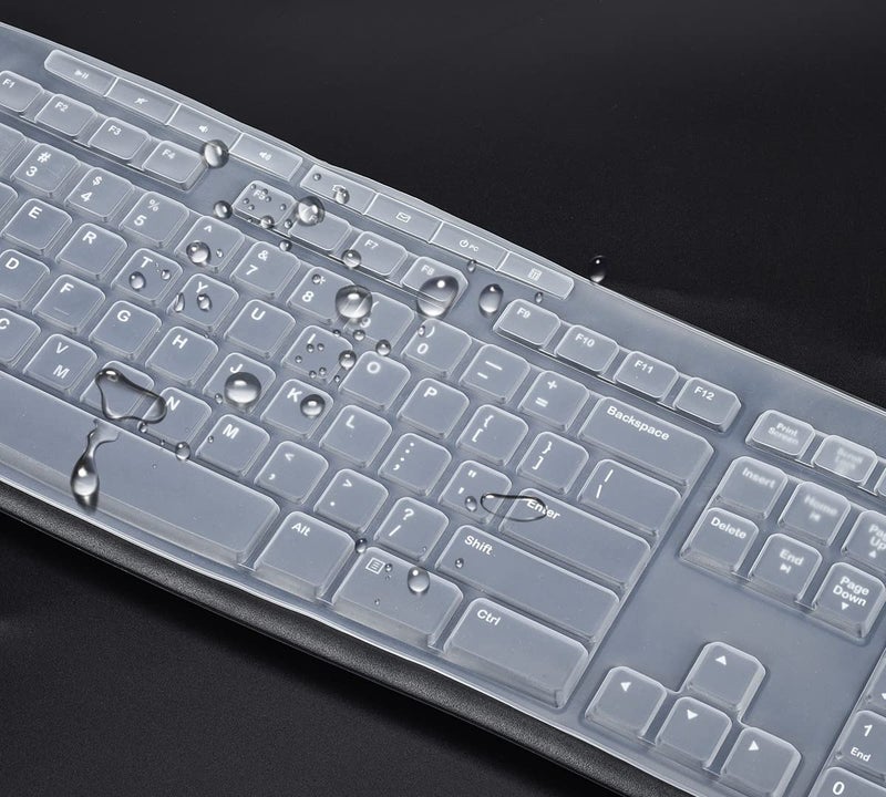 LEZE Keyboard Cover for Logitech MK370 MK295 MK270 K270 Keyboard, Logitech MK370 MK270 K270 Keyboard Skin Protector - Clear - Image 3